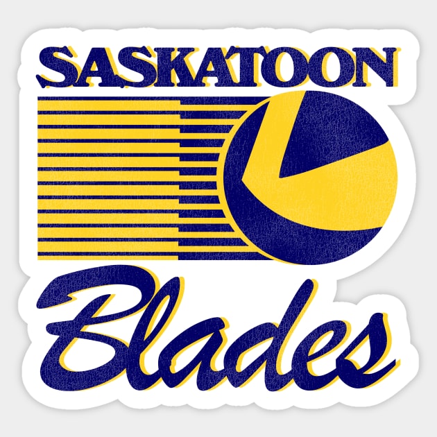 Defunct Saskatoon Blades Hockey Team Sticker by Defunctland